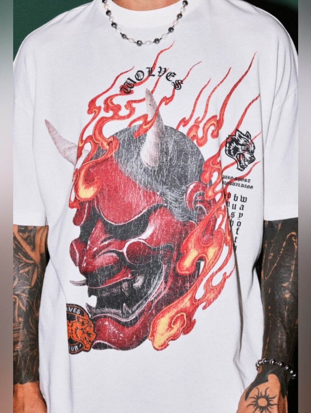 Darc Sport "Wolves Oni Inferno" Premium Oversized Tee